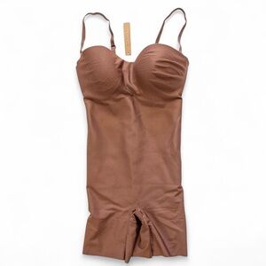 Seamless Brown Shapewear Slip Skims